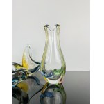 Karel Zemek (1909 - 1965), Set of Art Glass Collection “RHAPSODY”, Glassworks Škrdlovice - Vases, Ashtray, and Basket