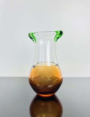 Ladislav Paleček (1933), Art Glass Set by Škrdlovice Glassworks, 1976 - Vase & Bowl (7621/17 & 7633/40)
