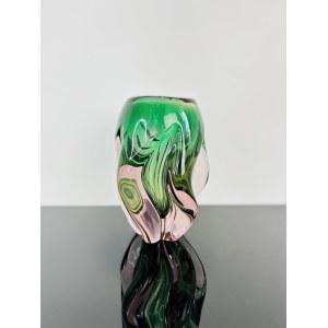 Josef Hospodka (1923-1989), Art Glass Propeller Vase by Chřibská Glassworks, 1960s