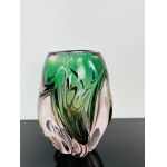 Josef Hospodka (1923-1989), Art Glass Propeller Vase by Chřibská Glassworks, 1960s