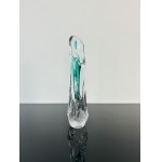 Czechoslovak Art Glass Vase, Light Blue Gradient, Mstišov Glassworks, 1970s, 27 cm