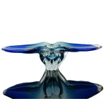 Josef Hospodka (1923-1989), Massive Cobalt Blue Art Glass Bowl, Chřibská Glassworks, 45 cm, 1970s