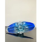 Josef Hospodka (1923-1989), Massive Cobalt Blue Art Glass Bowl, Chřibská Glassworks, 45 cm, 1970s