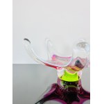 Josef Hospodka (1923-1989), Multicolor Art Basket Glass by J.HOSPODKA collection CHOBOTNICE Octupus