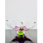 Josef Hospodka (1923-1989), Multicolor Art Basket Glass by J.HOSPODKA collection CHOBOTNICE Octupus