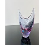 Miloslav Klinger (1922 - 1999), Alexandrite Glass Vase with Hand-Engraved Woman by Železný Brod Glassworks