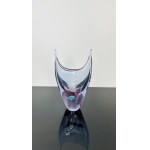 Miloslav Klinger (1922 - 1999), Alexandrite Glass Vase with Hand-Engraved Woman by Železný Brod Glassworks