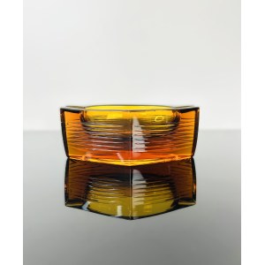 Václav Hanuš (1924 - 2009), Amber Glass Ashtray by Jablonec Glassworks, 1968