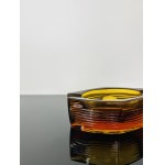 Václav Hanuš (1924 - 2009), Amber Glass Ashtray by Jablonec Glassworks, 1968