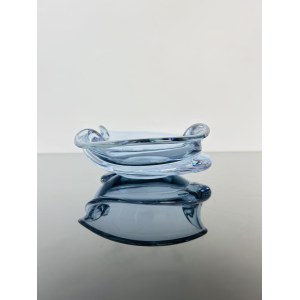 Miloslav Klinger (1922 - 1999), Alexandrite Glass Ashtray by M. Klinger Glassworks Zelezny Brod (ZVS)