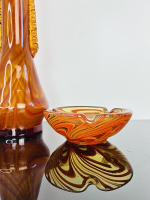 Set of Striated Amber Glass 