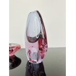 Miloslav Klinger (1922 - 1999), Set of Alexandrite Glass Vase and Ashtray by Zelezny Brod (ZVS), 1970s