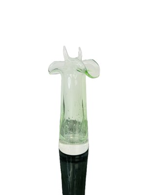Karel Wünsch (1932 - 2020), Uranium Glass Vase by Wünsch, Škrdlovice Glassworks, Pattern 7104/21, 1971