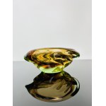 Jaroslav Beranek (1927-2006), Sommerso Art Glass Ashtray by Beranek, Škrdlovice Glassworks
