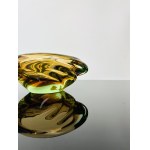 Jaroslav Beranek (1927-2006), Sommerso Art Glass Ashtray by Beranek, Škrdlovice Glassworks
