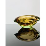 Jaroslav Beranek (1927-2006), Sommerso Art Glass Ashtray by Beranek, Škrdlovice Glassworks