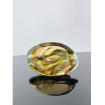 Jaroslav Beranek (1927-2006), Sommerso Art Glass Ashtray by Beranek, Škrdlovice Glassworks