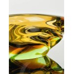Jaroslav Beranek (1927-2006), Sommerso Art Glass Ashtray by Beranek, Škrdlovice Glassworks