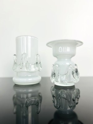 Jerzy Sluczan-Orkusz (1924-2002), Pair of Opaline Art Glass Vases 