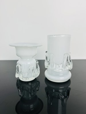 Jerzy Sluczan-Orkusz (1924-2002), Pair of Opaline Art Glass Vases 