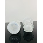 Jerzy Sluczan-Orkusz (1924-2002), Pair of Opaline Art Glass Vases “SOPLE” by Jerzy Sluczan-Orkusz, Tarnowiec Glassworks