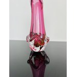 Josef Hospodka (1923-1989), Vintage Pink-Rosaline Art Glass Vase by Josef Michal Hospodka, Chřibská Glassworks, 1960s