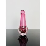 Josef Hospodka (1923-1989), Vintage Pink-Rosaline Art Glass Vase by Josef Michal Hospodka, Chřibská Glassworks, 1960s