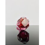 Josef Hospodka (1923-1989), Vintage Pink-Rosaline Art Glass Vase by Josef Michal Hospodka, Chřibská Glassworks, 1960s