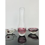 Jiřina Žertová (1932), Crackled Glass Collection with Red Thread Decoration, Lednické Rovné Glassworks, 1960s