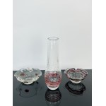 Jiřina Žertová (1932), Crackled Glass Collection with Red Thread Decoration, Lednické Rovné Glassworks, 1960s