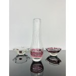Jiřina Žertová (1932), Crackled Glass Collection with Red Thread Decoration, Lednické Rovné Glassworks, 1960s