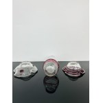 Jiřina Žertová (1932), Crackled Glass Collection with Red Thread Decoration, Lednické Rovné Glassworks, 1960s