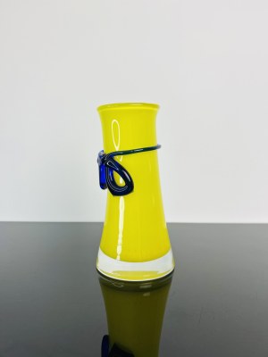 Jaroslav Svoboda, Yellow Art Glass Vase by AG Karlov Glassworks