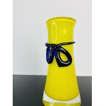 Jaroslav Svoboda, Yellow Art Glass Vase by AG Karlov Glassworks