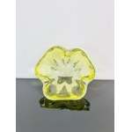 Hana Machovská (*1937), Citrine Glass Ashtray, Mstišov Glassworks, 1970s