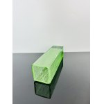 Green Uranium Glass Vase with Encased Bubbles, Svoboda Glassworks, Czechoslovakia