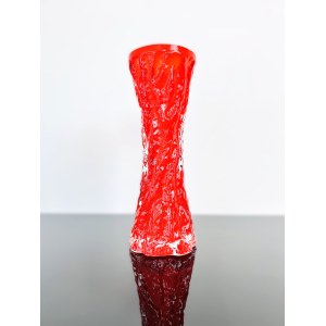 INGRID, Red Art Glass Vase INGRID Glassworks, Czechoslovakia, 1960s