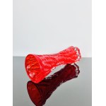 INGRID, Red Art Glass Vase INGRID Glassworks, Czechoslovakia, 1960s