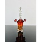 Art Deco Red Glass Basket