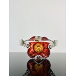 Art Deco Red Glass Basket