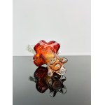 Art Deco Red Glass Basket