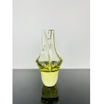 Miloslav Klinger (1922 - 1999), Vintage Yellow Glass Basket by Klinger, Železný Brod Glassworks, 1960s