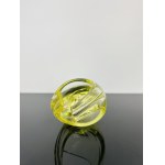 Miloslav Klinger (1922 - 1999), Vintage Yellow Glass Basket by Klinger, Železný Brod Glassworks, 1960s
