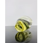 Miloslav Klinger (1922 - 1999), Vintage Yellow Glass Basket by Klinger, Železný Brod Glassworks, 1960s