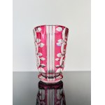 Karel Wünsch (1932 - 2020), Dual-Tone Cut Glass Vase by Nový Bor Glassworks, Czechoslovakia, 1965
