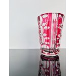 Karel Wünsch (1932 - 2020), Dual-Tone Cut Glass Vase by Nový Bor Glassworks, Czechoslovakia, 1965