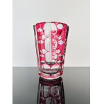 Karel Wünsch (1932 - 2020), Dual-Tone Cut Glass Vase by Nový Bor Glassworks, Czechoslovakia, 1965