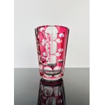 Karel Wünsch (1932 - 2020), Dual-Tone Cut Glass Vase by Nový Bor Glassworks, Czechoslovakia, 1965