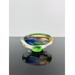 Josef Rozinek (1911 - 1992), Art Glass Ashtray by Nový Bor, 1960s - Spectrum of Colors