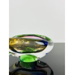 Josef Rozinek (1911 - 1992), Art Glass Ashtray by Nový Bor, 1960s - Spectrum of Colors